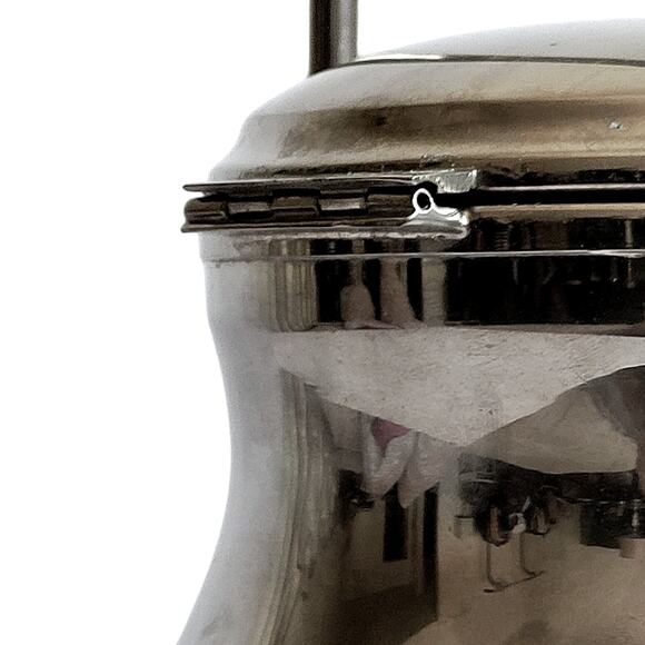 Ice Bucket by Aldo Tura for Macabo Italy 1960s Silver Plated Hinged Lid 9.5" - Picture 7 of 7